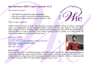Introduction to IBM Cognos Analytics 11.1! @ 4359 Mackenzie Building | Ottawa | Ontario | Canada