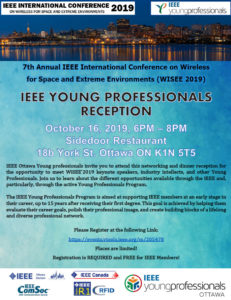 IEEE Young Professional Reception at the 2019 WiSEE Conference @ Sidedoor Restaurent | Ottawa | Ontario | Canada